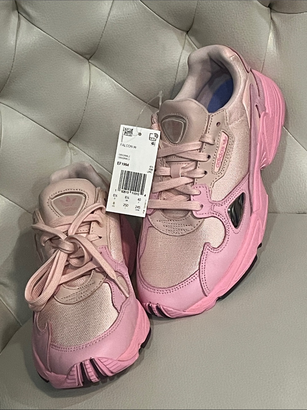 adidas Women's Pink Falcon Chunky Sneakers